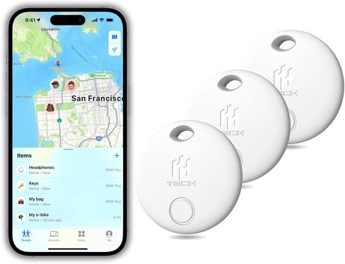 HH-Tech Smart Tag for Apple iOS Devices, Key Tracker, Item Finder, Luggage Tag, Mini Tracker, Easily Track Your Wallet, Bag, Suitcase, and More in Saudi Arabia