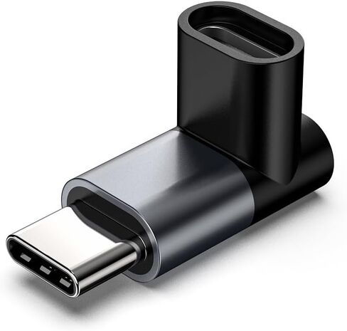 محول Accessonico 90 درجة USB-C ذكر إلى أنثى، 2 حزمة من محول الزاوية اليمنى من النوع C بديل موسع USB C لـ ROG Ally، Meta Quest، موصل نقل البيانات من النوع C موسع على شكل L in Saudi Arabia