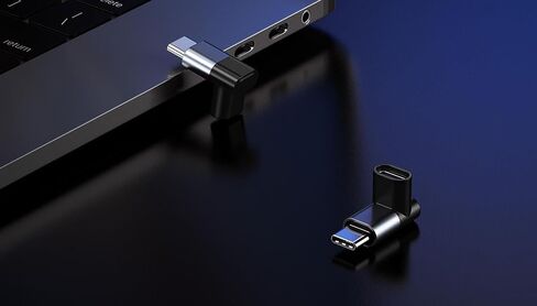 محول Accessonico 90 درجة USB-C ذكر إلى أنثى، 2 حزمة من محول الزاوية اليمنى من النوع C بديل موسع USB C لـ ROG Ally، Meta Quest، موصل نقل البيانات من النوع C موسع على شكل L in Saudi Arabia