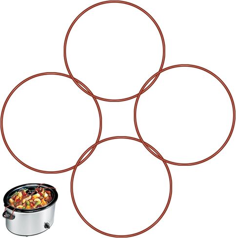 4pcs Lid Latch Strap Rubber Band for Fix Pot Lid, Compatible with Hamilton Beach 6,7,8 quart Crock Pot Slow Cooker (Black) in Saudi Arabia