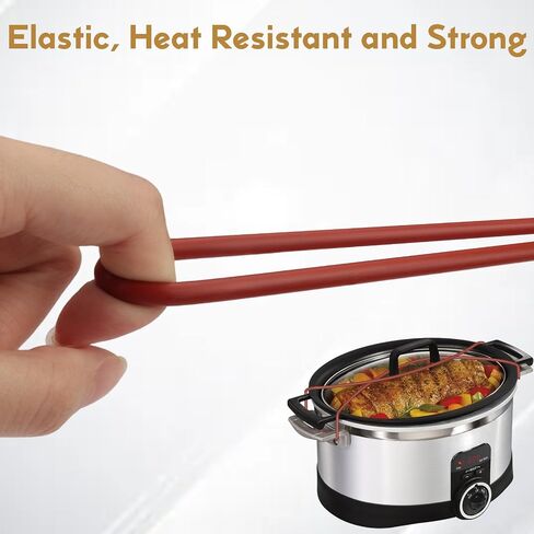 4pcs Lid Latch Strap Rubber Band for Fix Pot Lid, Compatible with Hamilton Beach 6,7,8 quart Crock Pot Slow Cooker (Black) in Saudi Arabia