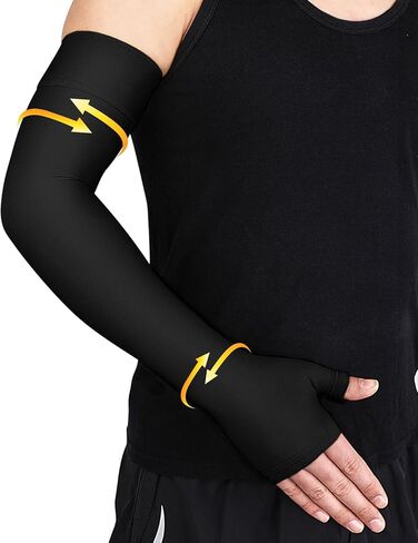 beister Lymphedema Medical Compression Arm Sleeve with Gauntlet for Men & Women (Single), 20-30 mmHg Full Arm Support with Dot Silicone Band, Graduated Compression Arm Brace for Swelling, Arthritis in Saudi Arabia
