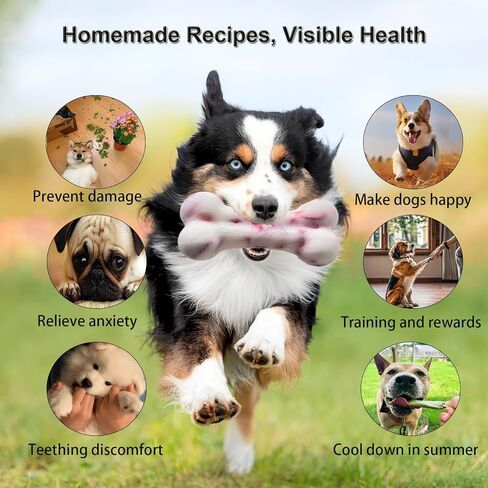 Bone Shape Edible Dog Chew Toys Making Silicone Molds, DIY Flavors for All Size Dogs. Food Grade Large Bone Ice Cube Molds for Dog Cooling, Dog Birthday Cake Maker. Dog Treat Molds 2 Pack in Saudi Arabia