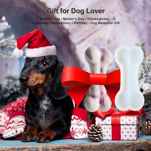 Bone Shape Edible Dog Chew Toys Making Silicone Molds, DIY Flavors for All Size Dogs. Food Grade Large Bone Ice Cube Molds for Dog Cooling, Dog Birthday Cake Maker. Dog Treat Molds 2 Pack in Saudi Arabia