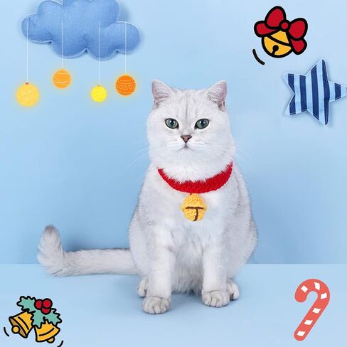 Cat Dog Christmas Costume Pet Scarf Outfit, Xmas Cat Clothes Collar, Christmas Necklace Scarf, Soft and Cute Apparel for Cats and Puppy, Funny Christmas Pet Dress Up in Saudi Arabia