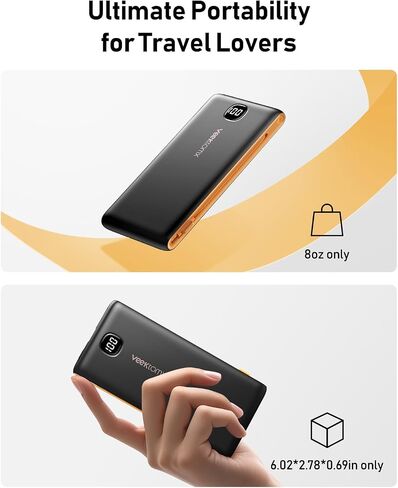 Portable Charger Power Bank Built in Cables and Wall Plug, 10000mAh iPhone Battery Pack Fast Charging, USB C External Slim Power Bank, Travel Essentials Compatible with iPhone 16 15 14 13 Samsung iPad in Saudi Arabia