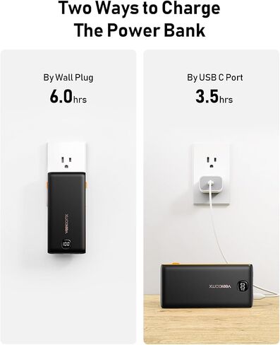 Portable Charger Power Bank Built in Cables and Wall Plug, 10000mAh iPhone Battery Pack Fast Charging, USB C External Slim Power Bank, Travel Essentials Compatible with iPhone 16 15 14 13 Samsung iPad in Saudi Arabia