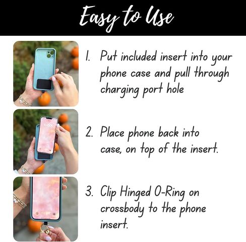 Clip & Go Phone Chain and Pouch (Hot Pink - Pink Pouch) – Stylish Phone Holder with Wallet, Hands-Free Carrying and Adjustable Crossbody Chain in Saudi Arabia