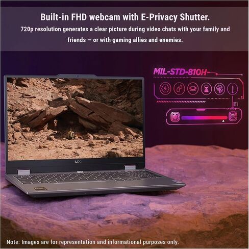 Lenovo LOQ 15 Gaming Laptop, AMD Ryzen 7 8845HS, 64 GB DDR5 RAM, 4 TB PCIe SSD, 15.6" FHD (1920x1080), Nvidia G-Force RTX 4060, W11 Home in Saudi Arabia
