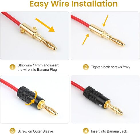 سدادات الموز مع مجموعة براغي مزدوجة وغطاء ألومنيوم أسود، 12 زوجًا/24 قطعة in Kuwait