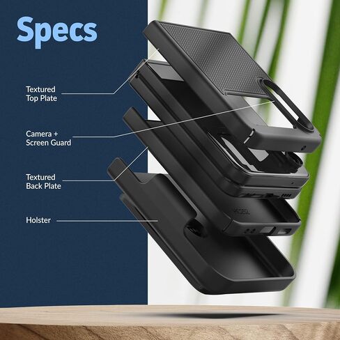 Encased Belt Case for Samsung Galaxy Z Flip 6 with Holster Clip (Z-Flip6 2024 Release) DuraClip Series, Black in Saudi Arabia