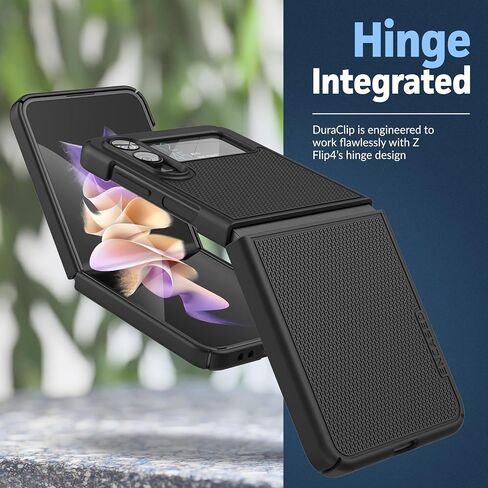 Encased Belt Case for Samsung Galaxy Z Flip 6 with Holster Clip (Z-Flip6 2024 Release) DuraClip Series, Black in Saudi Arabia
