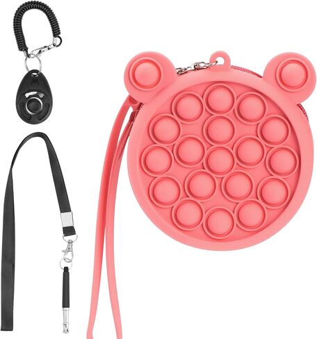 WALLFID Silicone Dog Treat Pouch,Bring Dog Whistle and Training Clicker,Zippered Design with Wrist Strap,Small Size,Easy to Carry,Treat Bag for Puppy Trainning or Dog Walking (Green + Yellow) in Saudi Arabia
