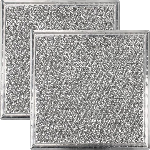 WB02X11534 بدائل مرشح الشحوم الميكروويف لشركة GE لفرن الميكروويف تدابير مرشح الشحوم الألومنيوم 12 طبقة لاستبدال مرشح الميكروويف GE 2-حزمة مرشحات شبكة الألومنيوم الميكروويف in Kuwait