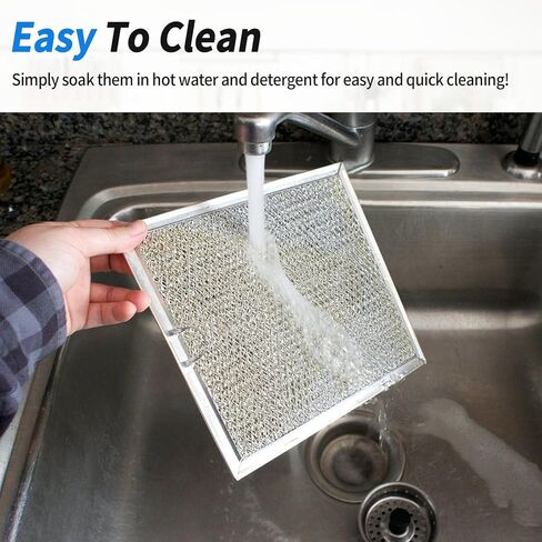 WB02X11534 بدائل مرشح الشحوم الميكروويف لشركة GE لفرن الميكروويف تدابير مرشح الشحوم الألومنيوم 12 طبقة لاستبدال مرشح الميكروويف GE 2-حزمة مرشحات شبكة الألومنيوم الميكروويف in Kuwait