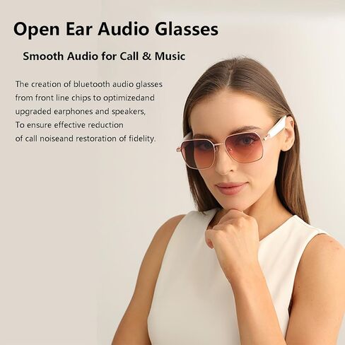 Smart Glasses for Men and Women,Bluetooth Sunglasses with Mic & Speakers,Fast Charge Audio Sunglasses,Voice Assistant in Saudi Arabia