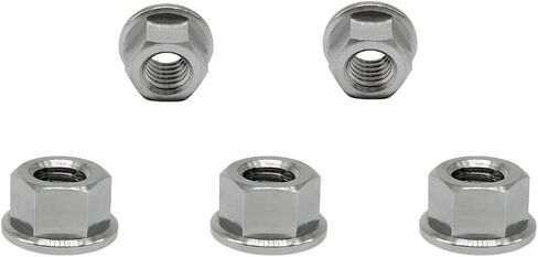RISON التيتانيوم الجوز التيتانيوم شفة الجوز M10x1.5mm التيتانيوم ضرس الجوز المحروق الأزرق 6AL4V التيتانيوم شفة الجوز للدراجات النارية 5 قطعة in Kuwait