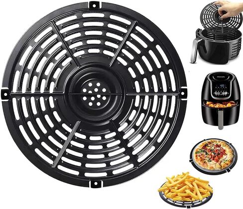 صينية بديلة للمقلاة الهوائية، طبق مقرمشة لمقلاة الهواء مقاس 7.87 بوصة، لوحة شواية مقلاة هوائية دائرية، مقلاة طلاء غير لاصقة، ملحقات أجزاء رف مقلاة الهواء، آمنة للاستخدام في غسالة الأطباق in Kuwait