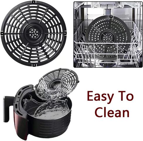 صينية بديلة للمقلاة الهوائية، طبق مقرمشة لمقلاة الهواء مقاس 7.87 بوصة، لوحة شواية مقلاة هوائية دائرية، مقلاة طلاء غير لاصقة، ملحقات أجزاء رف مقلاة الهواء، آمنة للاستخدام في غسالة الأطباق in Kuwait