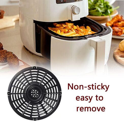 صينية بديلة للمقلاة الهوائية، طبق مقرمشة لمقلاة الهواء مقاس 7.87 بوصة، لوحة شواية مقلاة هوائية دائرية، مقلاة طلاء غير لاصقة، ملحقات أجزاء رف مقلاة الهواء، آمنة للاستخدام في غسالة الأطباق in Kuwait