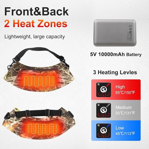 SAVIOR HEAT Heated Hand Muff, 10000mAh Rechargeable Hand Warmer Pouch for Winter Outdoor Hunting Camping Golf Photography in Saudi Arabia