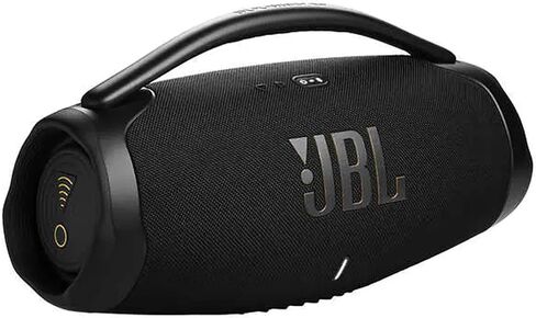 مكبر صوت محمول JBL Boombox 3 WiFi لاسلكي بتقنية البلوتوث، أسود - IP67 مقاوم للغبار ومقاوم للماء Airplay Alexa PartyProof HD 3D Sound (متجدد) in Kuwait