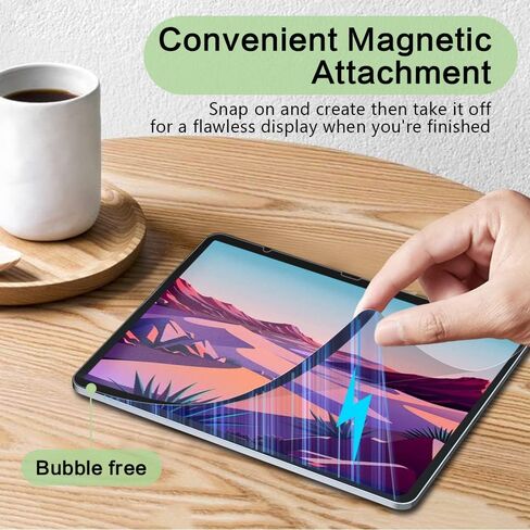 STARY Like Paper Magnetic Screen Protector for iPad Pro 12.9 Inch (2022/2021/2020/2018), Matte Anti-Glare Film for Drawing - Removable & Reusable in Saudi Arabia