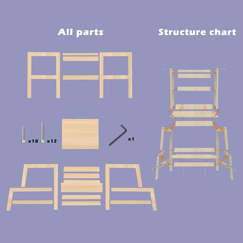 Toddler Tower,Kitchen Step Stool for 18 Months and Older,Solid Wood Kid Kitchen Stool(Blue) in Saudi Arabia