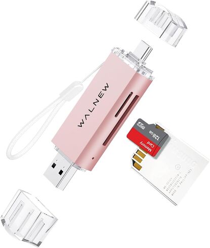 SD/Micro-SD Card Reader, WALNEW USB 3.0 and USB-C to SD/TF Memory Card Adapter for Mac,MacBook,Computer/PC,Laptop,iPad,Samsung Galaxy Android Phone,Support UHS-I SDHC/SDXC/MicroSD/MicroSDHC/MicroSDXC in Kuwait