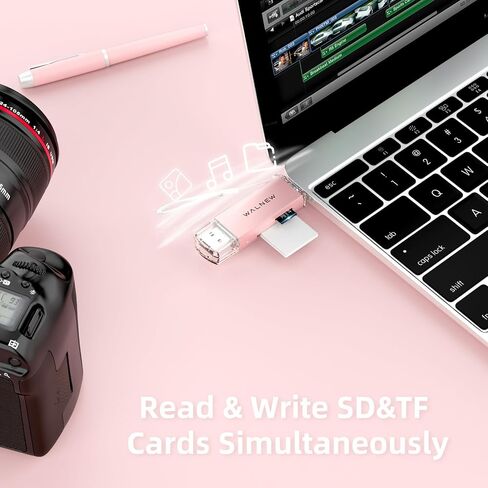 SD/Micro-SD Card Reader, WALNEW USB 3.0 and USB-C to SD/TF Memory Card Adapter for Mac,MacBook,Computer/PC,Laptop,iPad,Samsung Galaxy Android Phone,Support UHS-I SDHC/SDXC/MicroSD/MicroSDHC/MicroSDXC in Kuwait