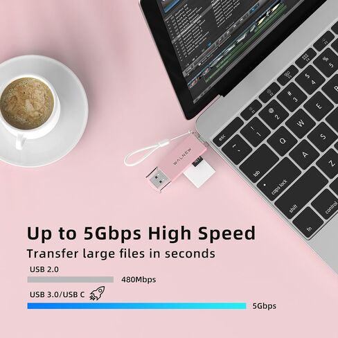 SD/Micro-SD Card Reader, WALNEW USB 3.0 and USB-C to SD/TF Memory Card Adapter for Mac,MacBook,Computer/PC,Laptop,iPad,Samsung Galaxy Android Phone,Support UHS-I SDHC/SDXC/MicroSD/MicroSDHC/MicroSDXC in Kuwait