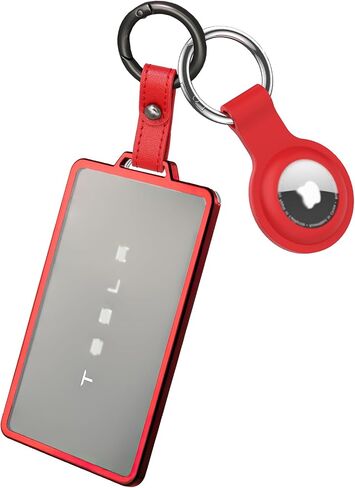 for Tesla Key Card Holder with AirTag Case, Card Key Cover with Keychain for Model Y/3/S/X Cybertruck Accessories in Saudi Arabia