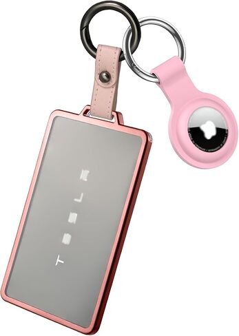 for Tesla Key Card Holder with AirTag Case, Card Key Cover with Keychain for Model Y/3/S/X Cybertruck Accessories in Saudi Arabia