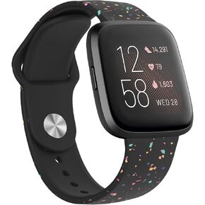 Vancle Silicone Bands Compatible with Fitbit Versa 2 Bands Women Men, Soft Sport Replacement Wristbands for Fitbit Versa 2 / Fitbit Versa/Versa Lite/Versa SE