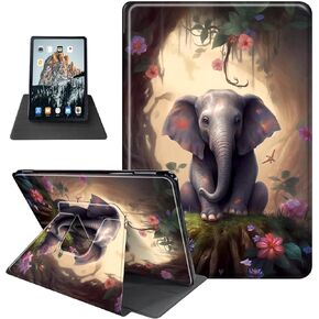 for Kindle Paperwhite 11th Generation Case with Soft TPU Buffer, PU Leather Cover, 360° Swivel Stand, Auto Wake/Sleep, Shockproof Cool for Kindle Paperwhite 2021 Case 6.8", Chasing Dragonfly