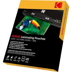 Kodak Laminating Pouches 3MIL 100 Pack 11.5×17.5 inches Hot Thermal Laminating Sheets, Holds 11×17 inches Documents, Rounded Corner.