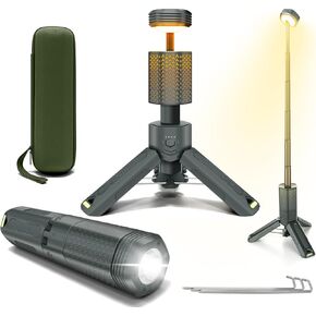 ISUNMEA Camping Lantern Telescopic, Portable Collapsible Magnetic Camping Lamp w/ 10500mAh, IPX7 Waterproof Rechargeable Flashlight, Foldable Camping Light for Hiking, Camping, Emergency, Fishing