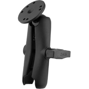 RAM Mounts Double Socket Arm with Round Ball Plate - C Size Medium RAM-103U