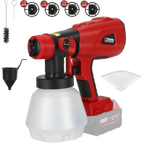 Paint Sprayer for Makita 18V LXT Battery, HVLP Spray Paint Gun with Brushless Motor and Copper Nozzle, 200W Cordless Paint Sprayer for Home Interior and Exterior, House Painting(Tool Only)