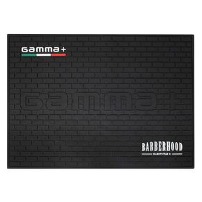 GAMMA+ Professional Barber Appliance Magnetic Mat and Station Organizer, Anti-Slip, Durable Heat Resistant Silicone, Hair Styling Tools, Black