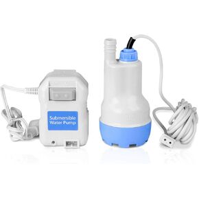 TERA PUMP Electric Fish Tank Water Pump/Aquarium Submersible Water Pump with 10-ft Flexible Corrogated Discharge Hose & Filter Suction Tube