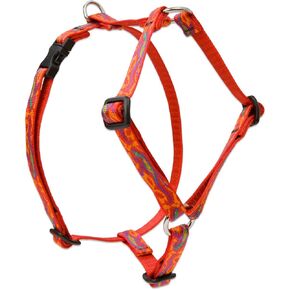 LupinePet Originals 1/2" Go Go Gecko 9-14" Adjustable Roman Dog Harness for Extra Small Dogs