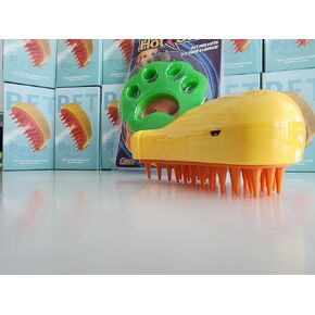 Pet Steam Brush Shower + FREE Laundry Lint Catcher(Pack of 2), Silicone Massage Steam Brush 3in1, Self-Cleaning Comb Steam Dog and Cat Steam Brush For Shedding, One Click Spray, Anti Flying Hair
