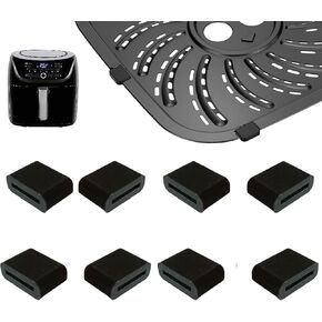 Air Fryer Silicone Rubber Bumpers for PowerXL Vortex Pro 8QT Air Fryers, Upgraded Air Fryer Rubber Tabs, Rubber Feet Pieces Tips Pads Spacers Legs Stops Stoppers for 8QT PowerXL Air Fryer