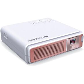 2024 Upgraded Portable Projector, EZCast J4 Rechargeable Movie Projector - Built-in Battery & Speaker - 1080P Pico Projector, Camping Projector, Compatible w/HDMI, USB, iPhone, Android, Tablet, Laptop
