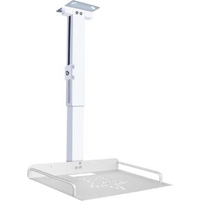 2-Be-Best حامل سقف عالمي مع صينية لجهاز العرض، 11.8 بوصة - 20.5 بوصة / 30 سم - 52 سم ارتفاع قابل للتعديل لرف جهاز عرض السقف للجدار/السقف (أبيض) in Kuwait