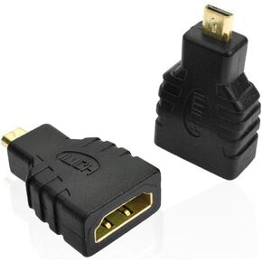 RIIPOO Micro HDMI to HDMI Adapter, Micro HDMI Male to HDMI Female, 4K@60Hz HDR 3D Dolby 18Gbps, Compatible for Nikon Zfc, GoPro Hero, Raspberry Pi 4, Sony A6000 and Other Action Camera, 2 Pack