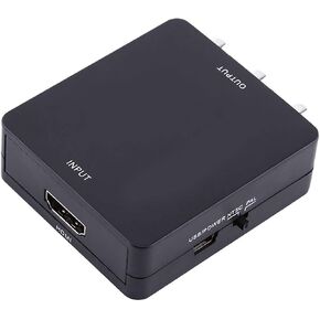 محول AV HDMI، توصيل وتشغيل محول HDMI رقمي إلى AV باللون الأسود/الأبيض، HDMI إلى كاميرا HD DVD (أسود) in Kuwait