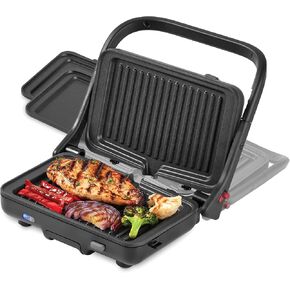 MultiMaker Flex Press Grill System, Grill + Waffle, Removable Plates - Forged Iron
