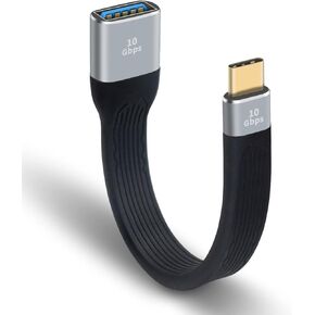 Poyiccot USB C Male to USB Female Adapter Cable 6Inch, 10Gbps USB A to USB C Cable Short, USB 3.1 Gen 2 Type C to Type A Fast Charging, Short USB C Charger Cable for MacBook, Laptop, Dock Station